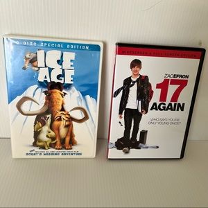 Ice Age & 17 Again DVD's